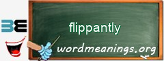 WordMeaning blackboard for flippantly